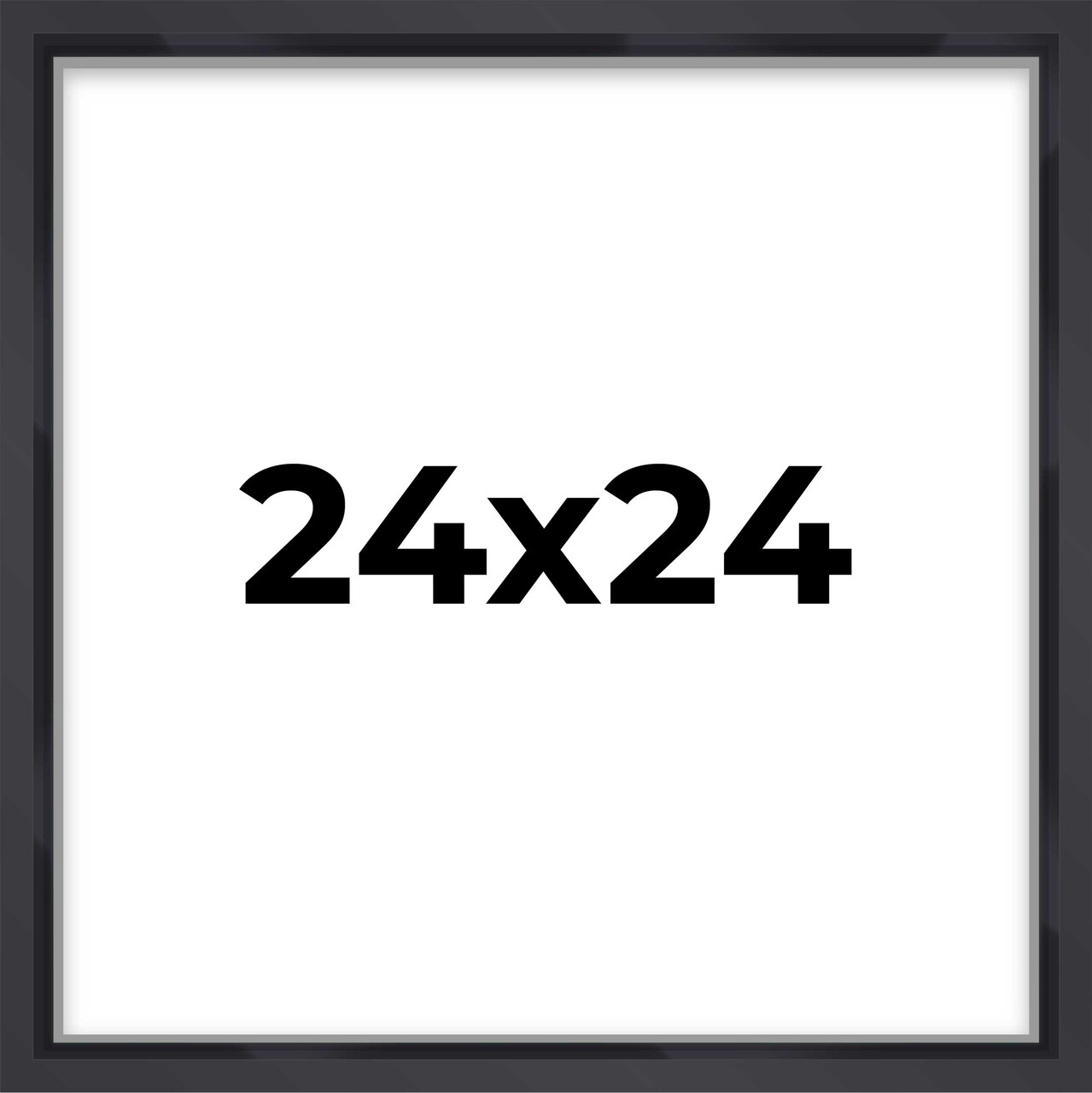 Square Shadow Box 3/4" Depth Black Picture Frame - UV Acrylic, Backing, Hanging Hardware